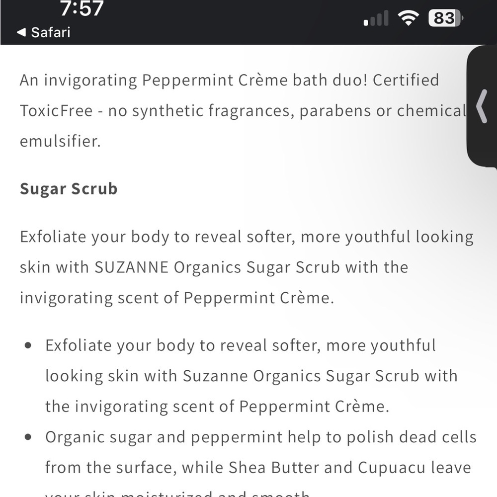 Suzanne Organics sugar scrub and Body butter - Picture 4 of 4